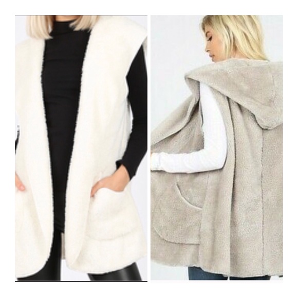 NEW๐Oversized Soft Faux Fur Sherpa Vest - Picture 2 of 5